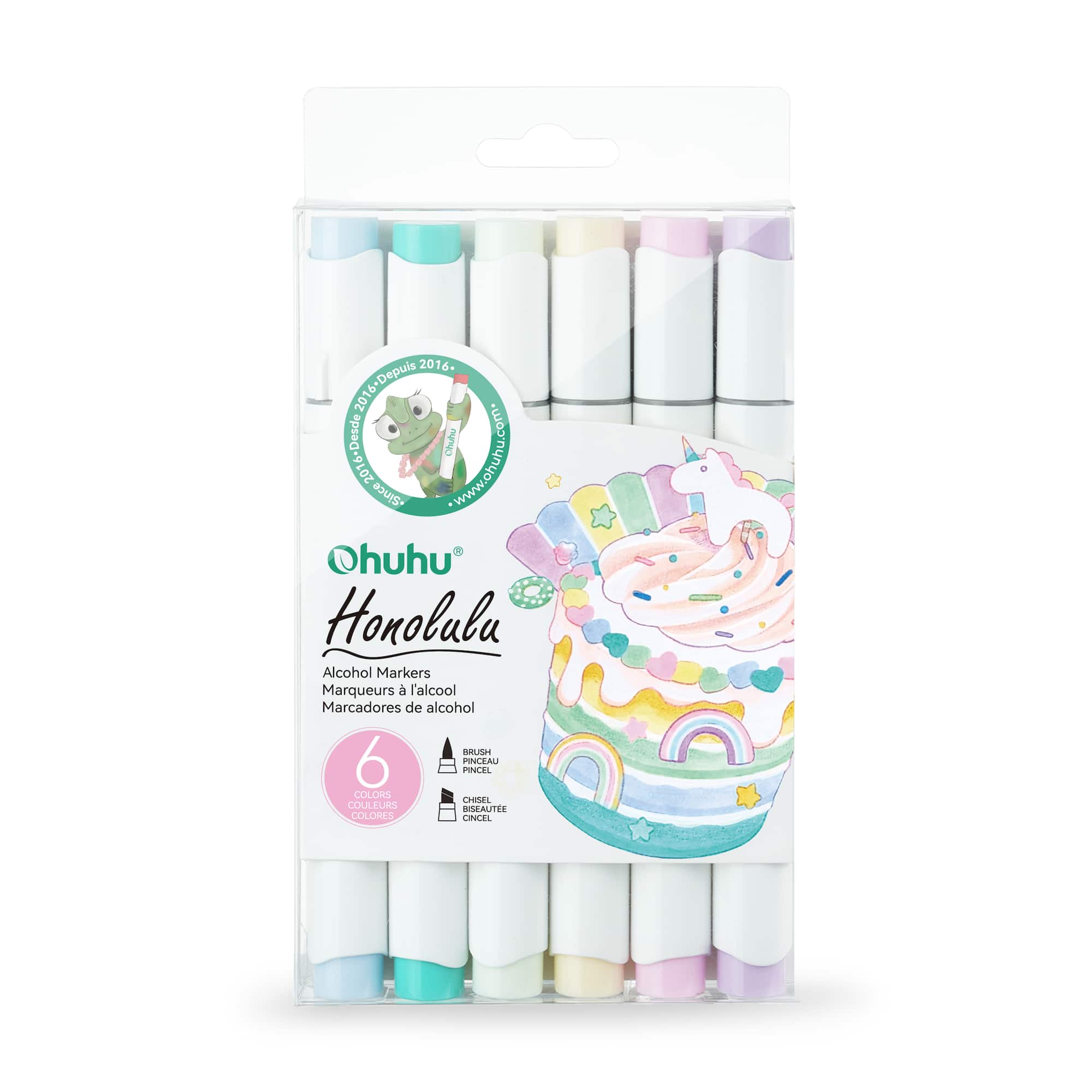 Ohuhu® Honolulu Dual Tip Pastel Alcohol Markers, 6ct.